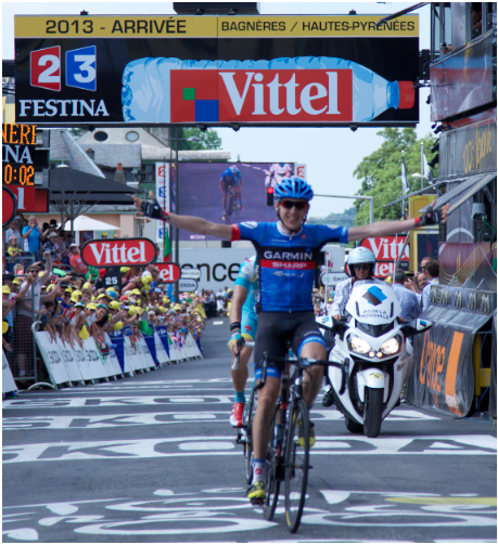 Daniel Martin celebra la victoria en la 9ª Etapa con final en Bagneres de Bigorre (Foto: Le Tour)