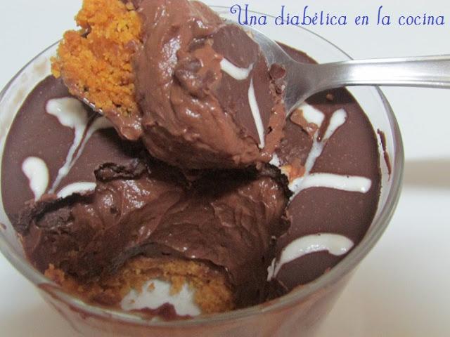Tarta de queso y chocolate apta para diabéticos Tarta de queso y chocolate apta para diabéticos