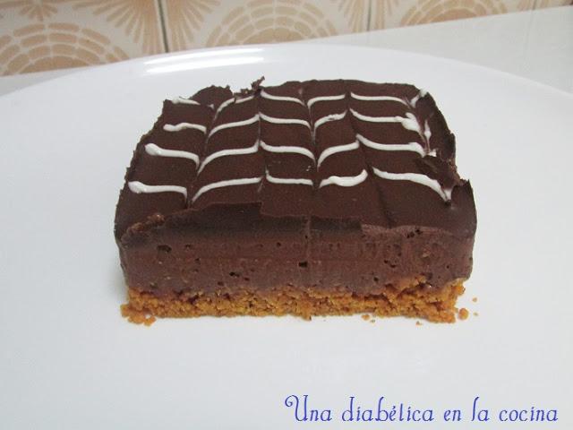 Tarta de queso y chocolate apta para diabéticos Tarta de queso y chocolate apta para diabéticos