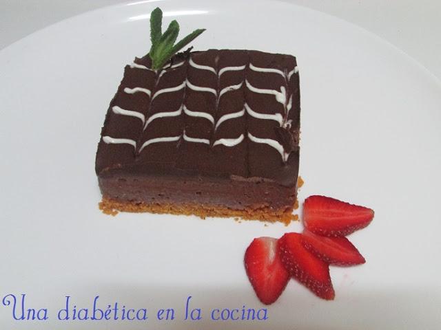 Tarta de queso y chocolate apta para diabéticos Tarta de queso y chocolate apta para diabéticos