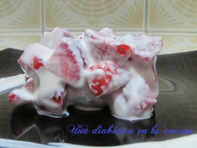 Fresas con queso Fresas con queso