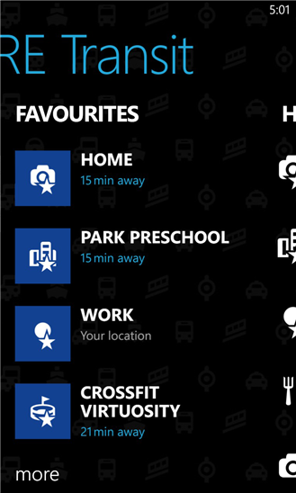 Apps HERE Drive y Transit ya no solo exclusivas de Nokia, ahora para cualquier móvil con Windows Phone 8 here-transit-favoritos