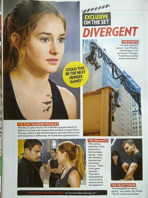Scan de la revista People con imágenes de Divergente Scan de la revista People con imágenes de Divergente