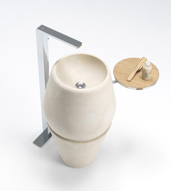 Men{H}ir, nueva colección de baño en madera y piedra natural de Porcelanosa LA Lavabo Menhir 2 Men{H}ir, nueva colección de baño en madera y piedra natural de Porcelanosa