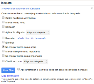 Como deshabilitar el filtro SPAM en Gmail o Google Apps