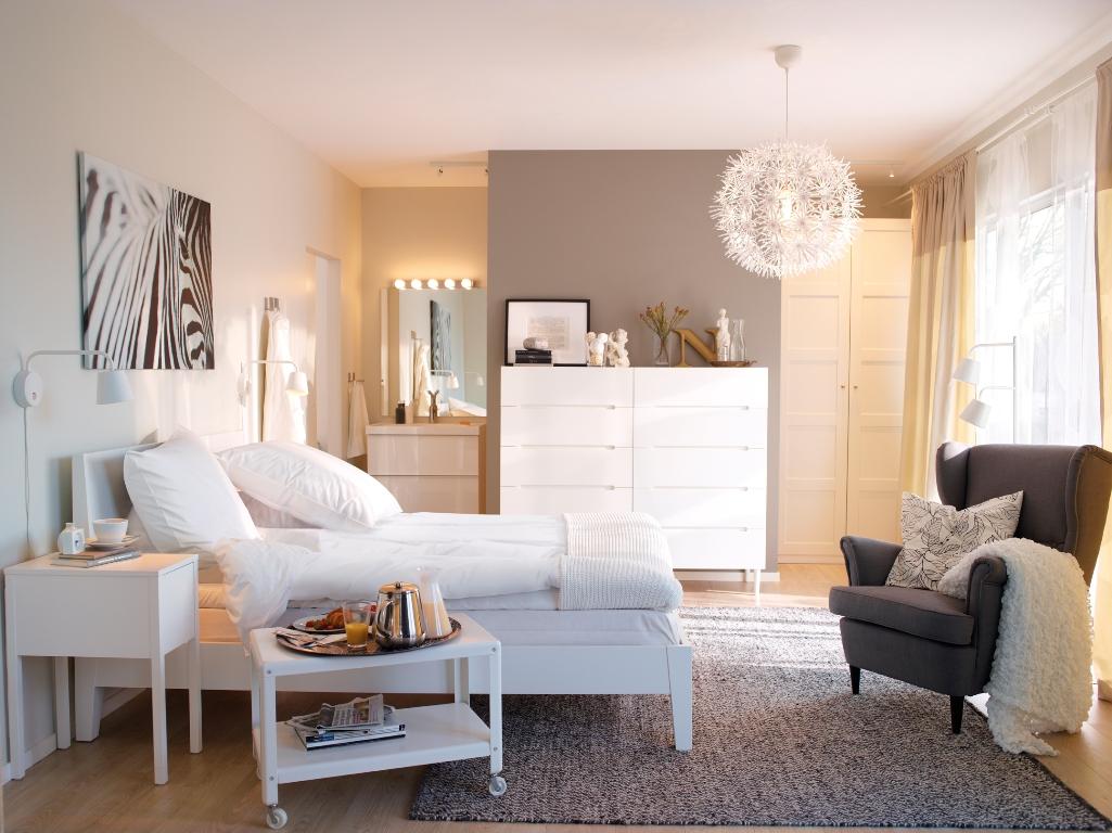 Chambre blanc bois: idees deco chambre coucher couleurs naturelles ...
