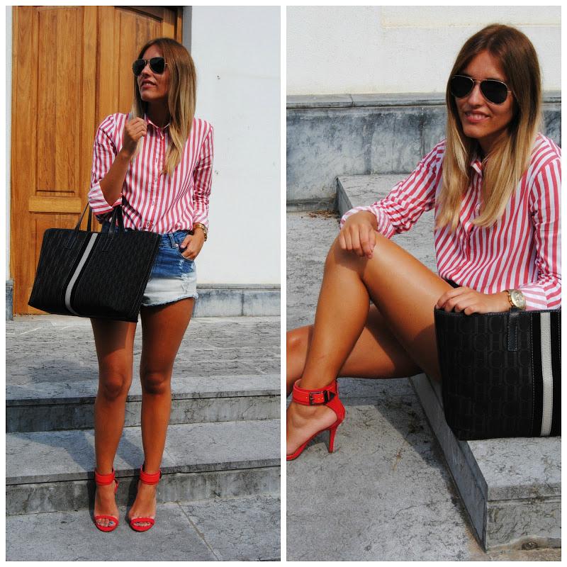 Red sandals. Red sandals.