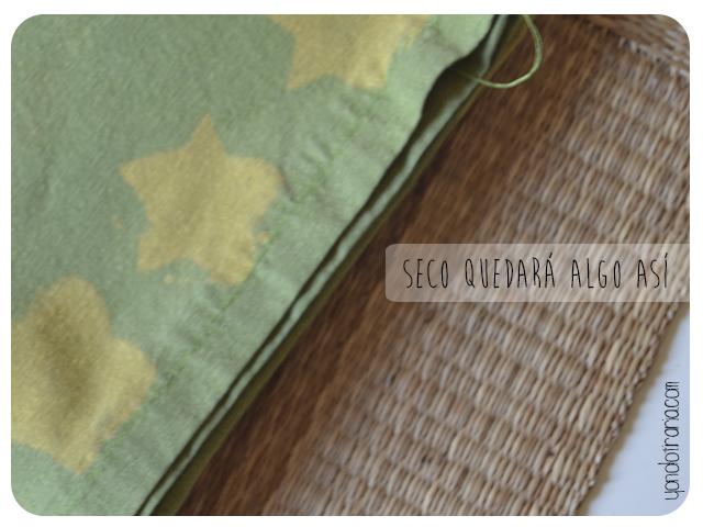 Estampar con lejía un mantel Estampar con lejía un mantel