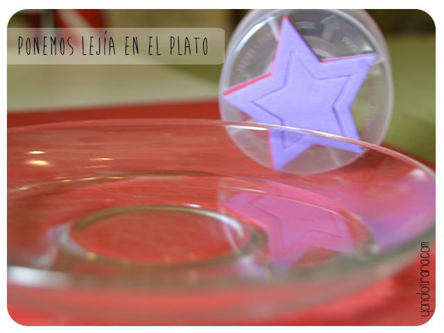 Estampar con lejía un mantel Estampar con lejía un mantel