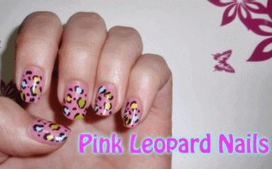 rubibeauty pink leopard nails