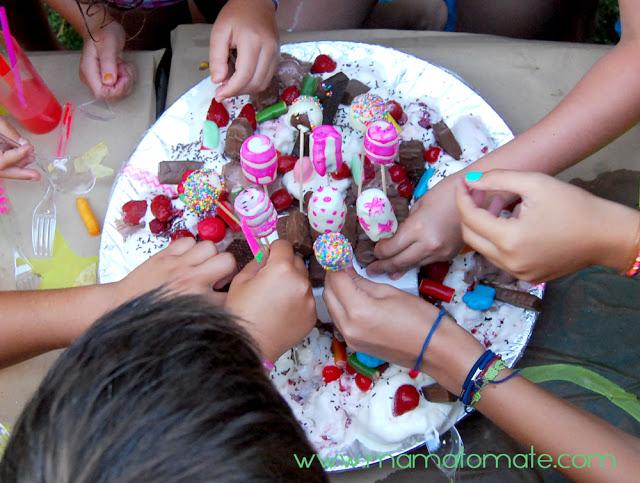 Decorando una fiesta-merienda color flúo