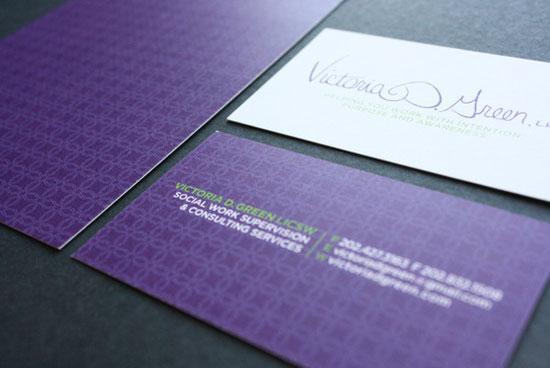 31 tarjetas de visita  creativas de color púrpuras
