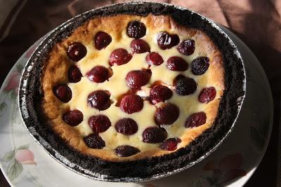 Clafoutis cheesecake con oreo y chocolate blanco