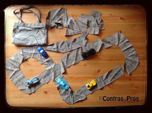 … de hacer una carretera con un pantalón Carretera de tela