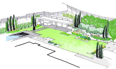dibujo jardines diseño 05 Diseño de Jardines: Proceso II croquis y dibujos 