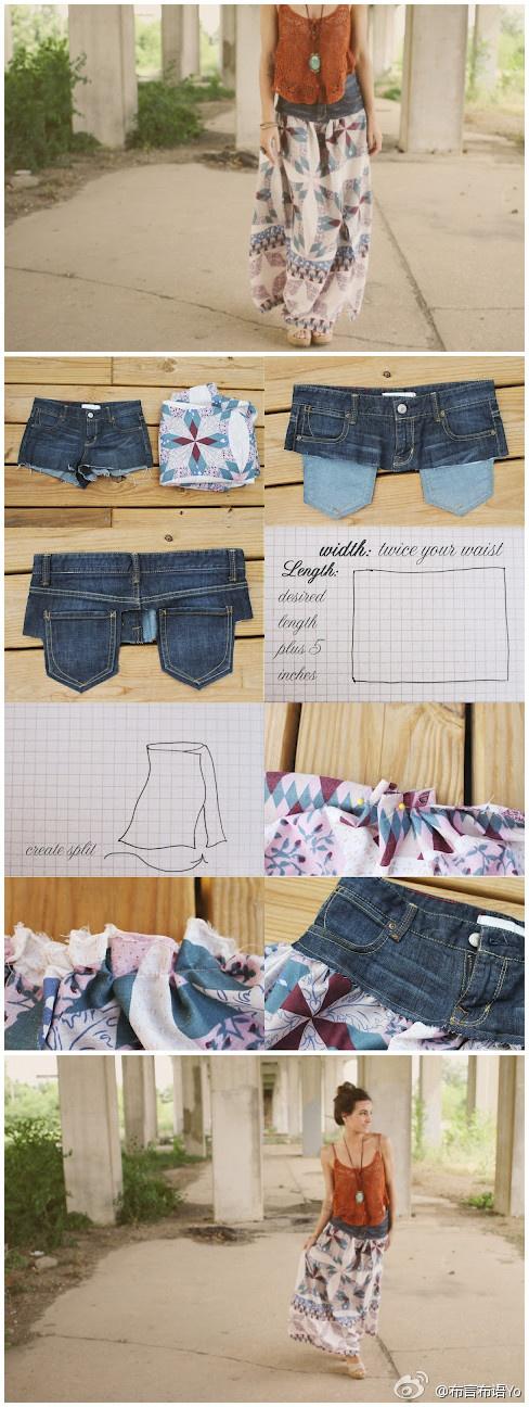 De pantalón a falda en unos minutos (DIY) De pantalón a falda en unos minutos (DIY)