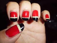 Manicura sandía con craquelado. Manicura sandía con craquelado.