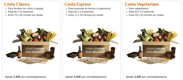 Comida fresca y ecológica en casa con las cestas de productos BuyFresco cestas buy fresco