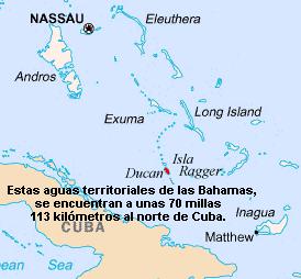 Mapa isla Ragger Bahamas
