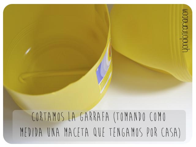 Hacer macetero con garrafa de lejía Hacer macetero con garrafa de lejía