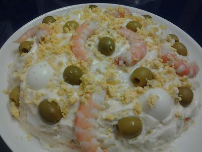Ensaladilla con langostinos Ensaladilla con langostinos