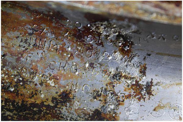 Confirman que una parte encontrada en el Oceano Atlántico es de uno de los motores del Apollo 11 saturn-v-f1-apollo-11-serial-number-bezos-expeditions