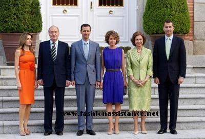 Dña. Letizia se apunta a los colores cítricos. El look de la Princesa en la visita del Presidente de Siria y su esposa