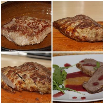 Presa Ibérica con salsa de cerezas Presa Ibérica con salsa de cerezas