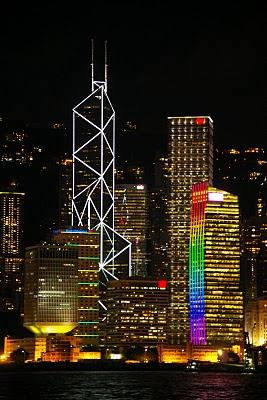 Mirando boquiabierto el cielo de Hong Kong Mirando boquiabierto el cielo de Hong Kong