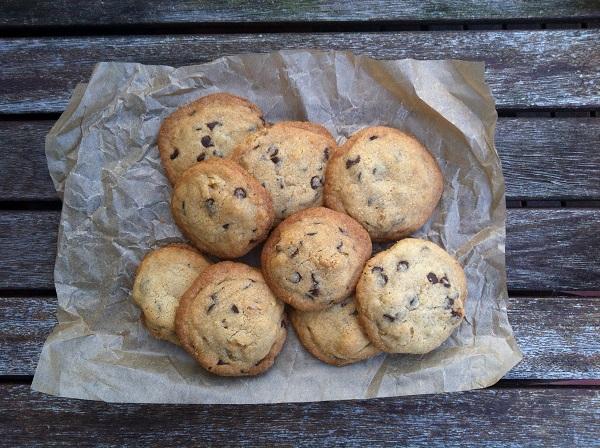 left hand project + choco chip cookies