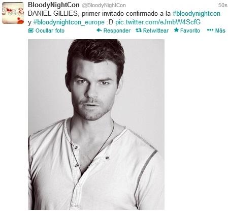 Primer invitado de la BloodyNightCon 4: Daniel Gillies Primer invitado de la BloodyNightCon 4: Daniel Gillies