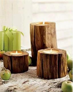 DIY... decorar con troncos de madera
