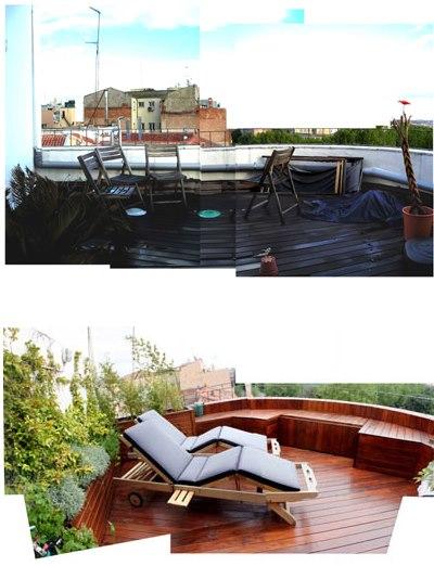 diseño de jardin en terraza 01 Diseño de Jardines: fotos del antes y después
