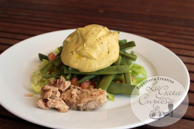 ENSALADA DE JUDIAS VERDES, CON MAYONESA DE AGUACATE ENSALADA DE JUDIAS VERDES, CON MAYONESA DE AGUACATE