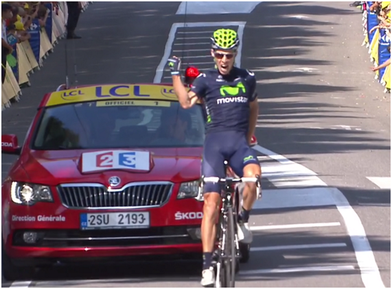 C´est Le Tour 2013! Resumen de la tercera semana Rui Costa celebra su victoria en la 16ª Etapa con final en Gap. (Foto: Movistar Team)