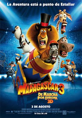 “Madagascar 3: De marcha por Europa” (Eric Darnell, Conrad Vernon y Tom McGrath, 2012)