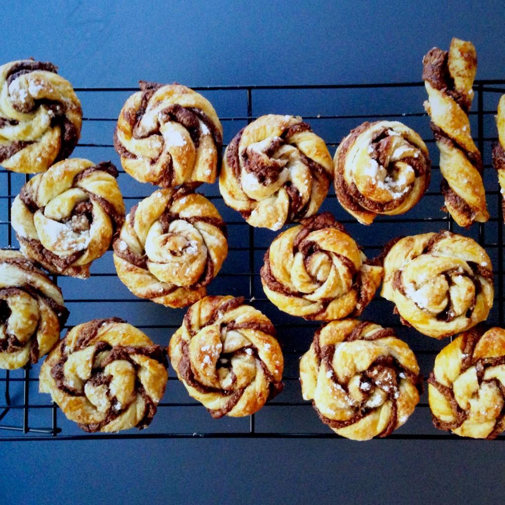Una merienda rápida! Caracolas de hojaldre y Nutella ummmhhh… hojaldre-nutella