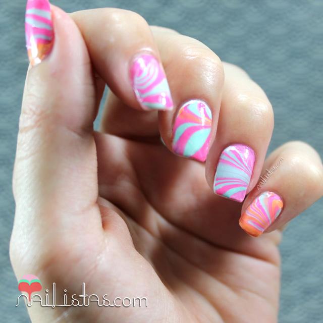 Nailistas | Uñas decoradas al agua | Water Marble