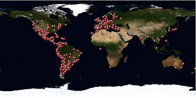 Origen de las visitas al blog Origen de las visitas al blog