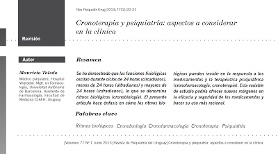 Cronoterapia y Psiquiatría - Mauricio Toledo