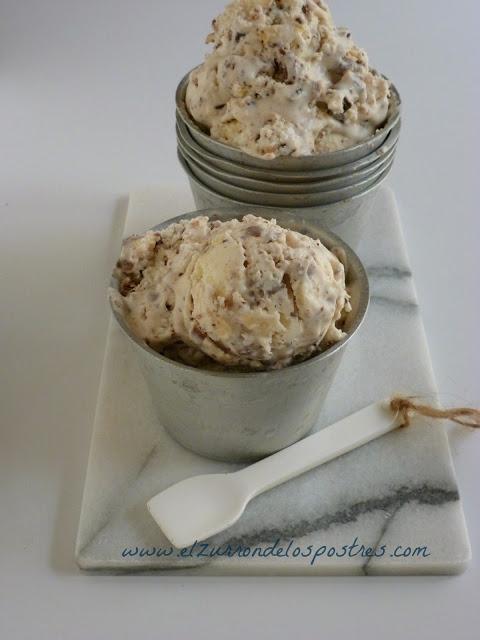 Helado de Mascarpone con Tres Chocolates