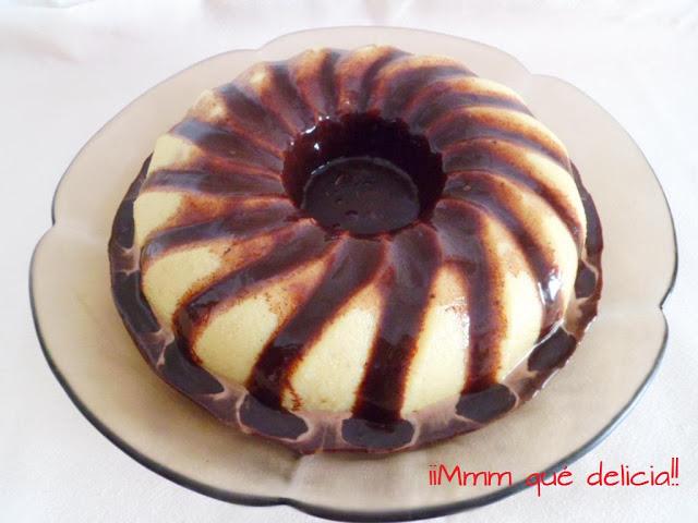 FLAN DE MAGDALENAS CON CHOCOLATE