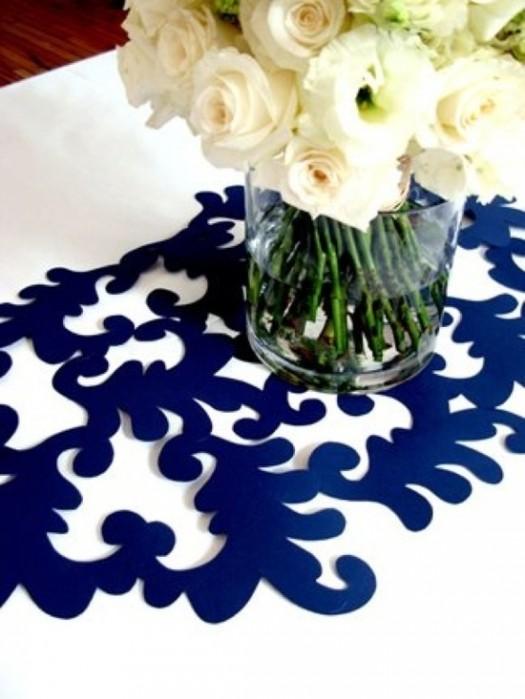 Ambientación: ideas para tu casamiento camino de mesa en stencil