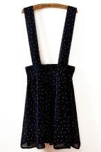 Favorites Sheinside Navy Strap Polka Dot Pleated Skirt