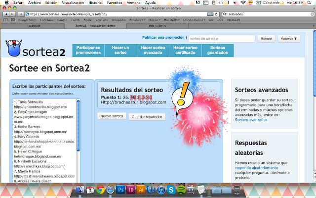 Ganadora del sorteo BE BLOGGERA BLOGS Ganadora del sorteo BE BLOGGERA BLOGS