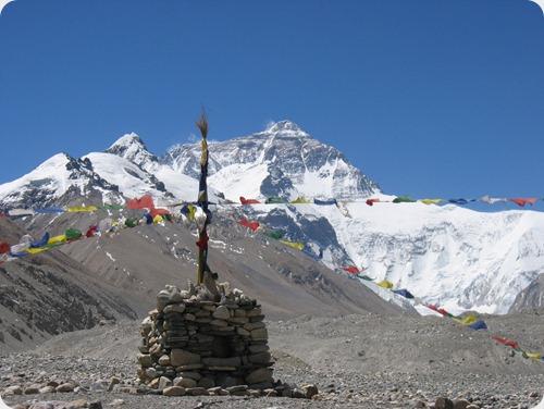 Everest w prayer flags Everest w prayer flags