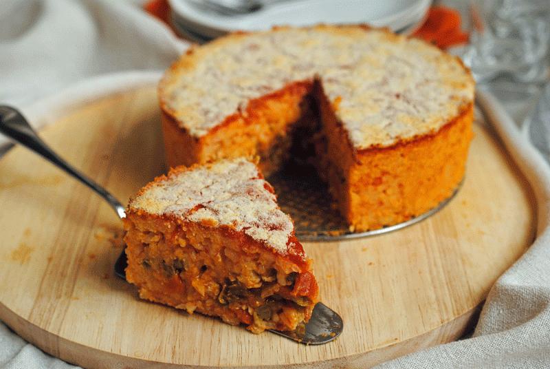 Degustabox y torta de arroz, pollo y verduras