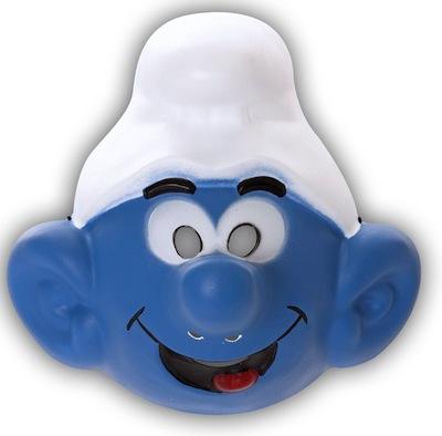 Looks para pitufear que a tus hijos les encantarán máscara para disfraz de pitufo