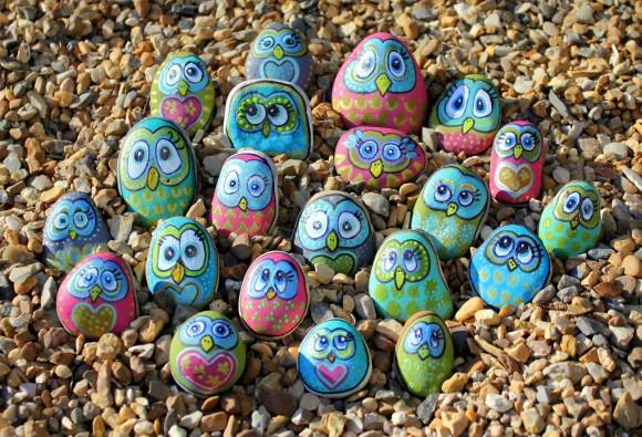 Manualidades -Pintar piedras de colores 06 Manualidades: pintar piedras de colores