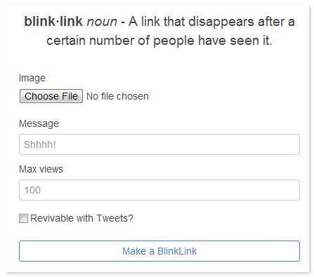 BlinkLink, envía un tweet que luego desaparecerá, para aparecer nuevamente si alguien lo vuelve a publicar blinklink